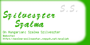 szilveszter szalma business card